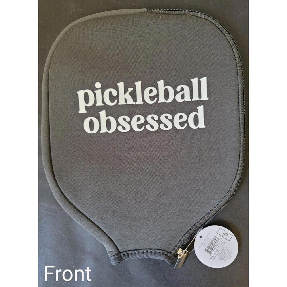 Pickleball Paddle Cover Lot Of 4 Neoprene NWT Grey, Pink, Blue, Ball/Wine Holder